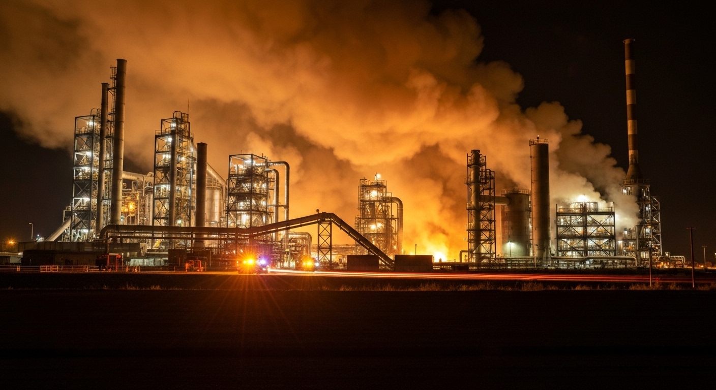 Novelis Plant Fire: Ford's Aluminum Supply Chain Hit Again - AI Generated Visualization