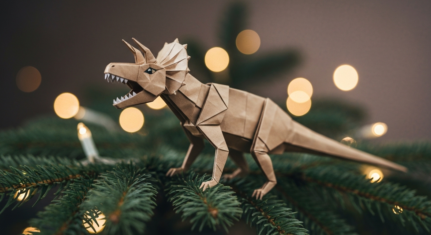 AMNH Origami Tree Returns: A Dinosaur-Themed 'New Beginnings' detail