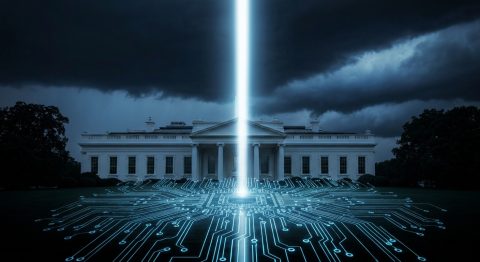 Trump Eyes Lawsuits Against States Over AI Laws - AI Generated Visualization