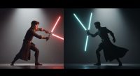 Star Wars Visions Accused of Copying Fan Film Fight Scene - AI Generated Visualization