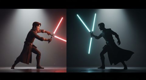 Star Wars Visions Accused of Copying Fan Film Fight Scene - AI Generated Visualization