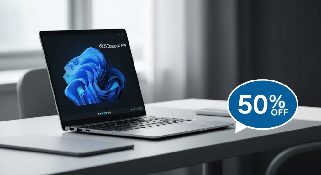 Asus Zenbook A14 Sees Massive 50% Discount - AI Generated Visualization