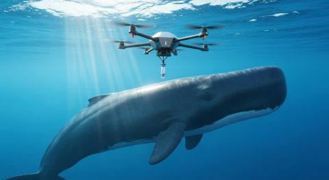Drones Revolutionize Whale Research: Snot Samples Offer Genetic Insights - AI Generated Visualization