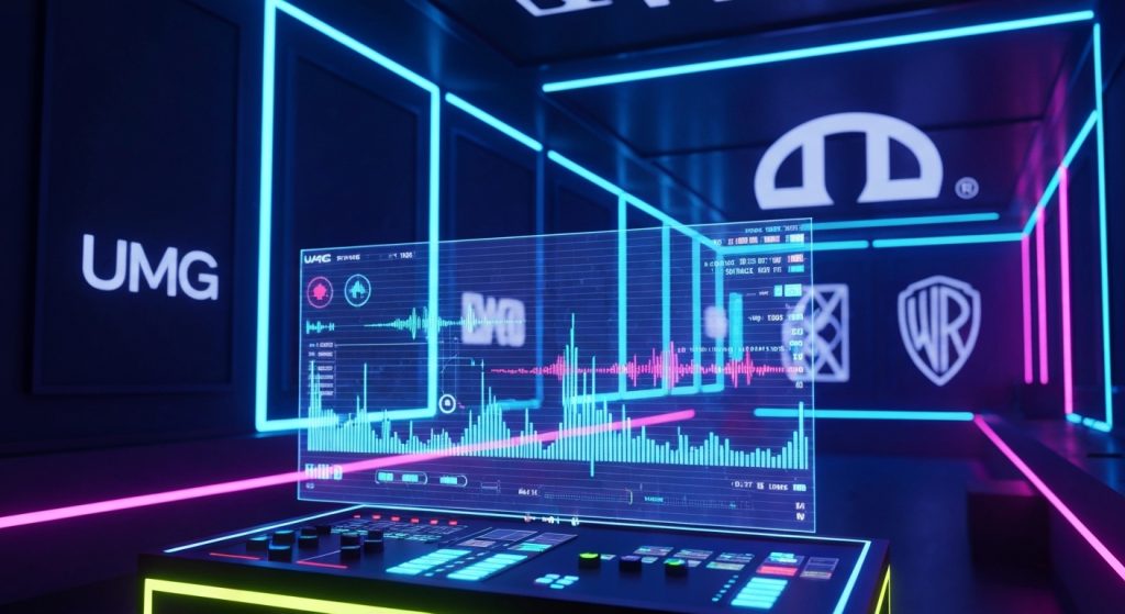 Music Labels Embrace AI Remixes with Klay Deals - AI Generated Visualization