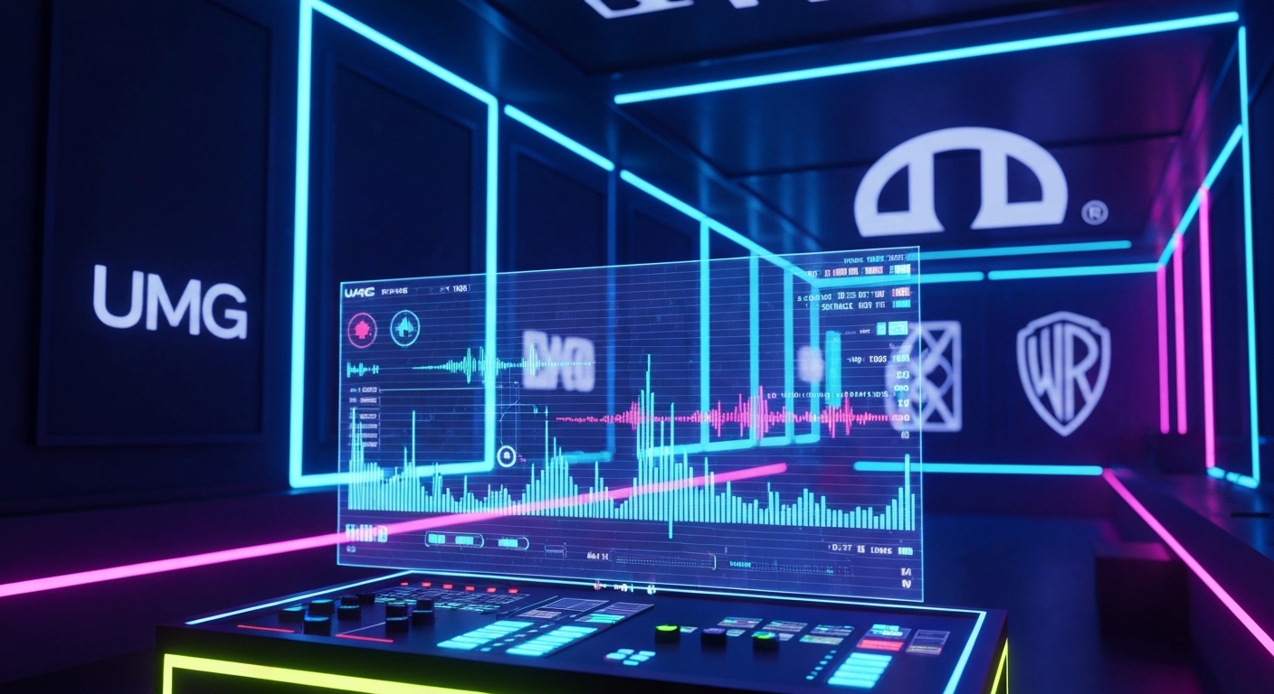 Music Labels Embrace AI Remixes with Klay Deals - AI Generated Visualization