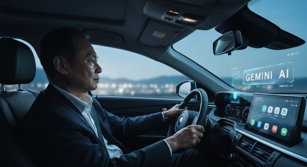 Gemini Replaces Google Assistant in Your Car - AI Generated Visualization
