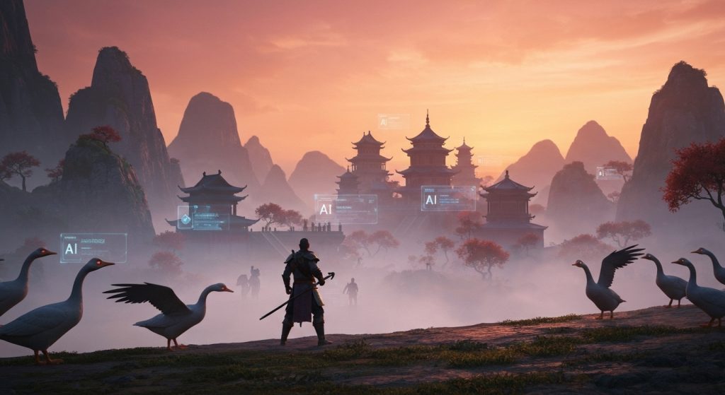 Where Winds Meet: Evil Geese & $40K Skins - AI Generated Visualization