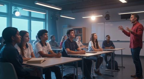 Theater Skills Boost Classroom Engagement for Teachers - AI Generated Visualization