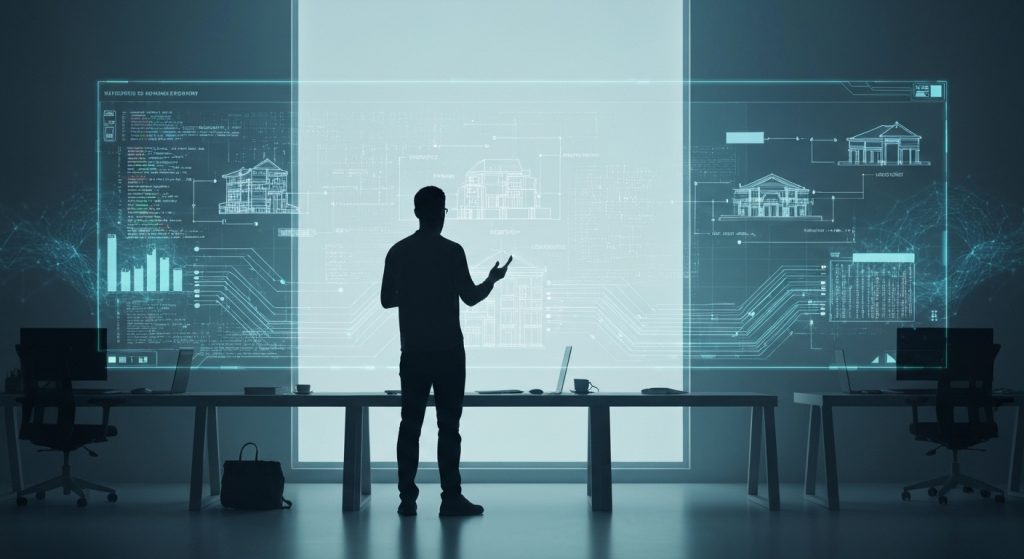 AI Coding Assistants: Developer to Architect Shift - AI Generated Visualization