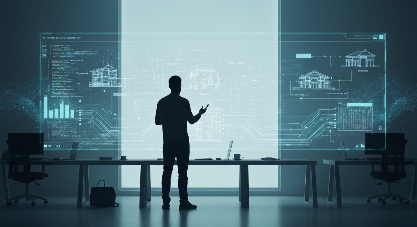 AI Coding Assistants: Developer to Architect Shift - AI Generated Visualization