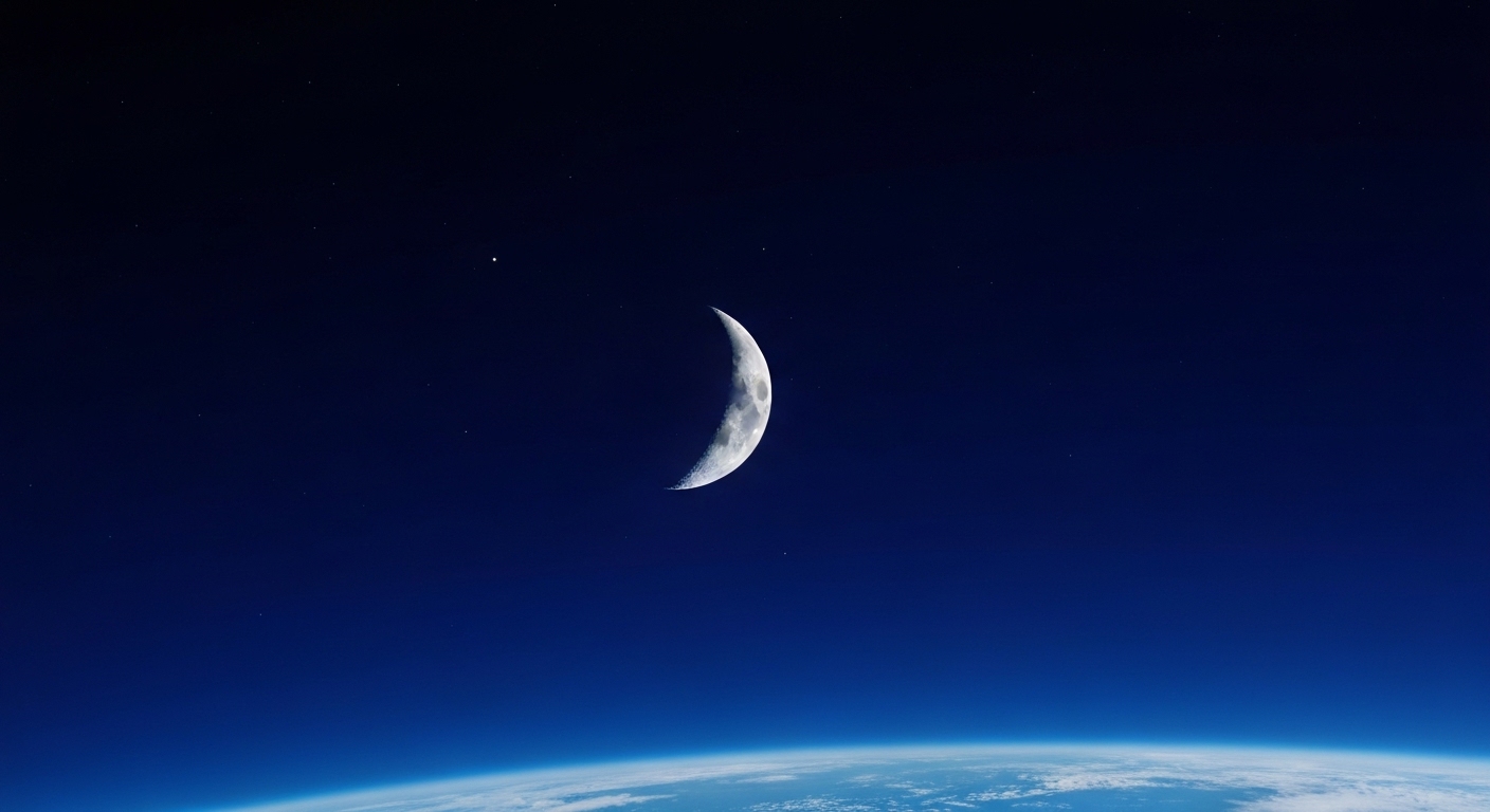 Waxing Crescent Moon Tonight: What to Expect Nov. 21 - AI Generated Visualization