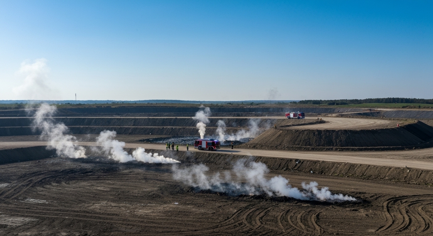 California Landfills Get Strict Methane Rules to Fight Fires - AI Generated Visualization