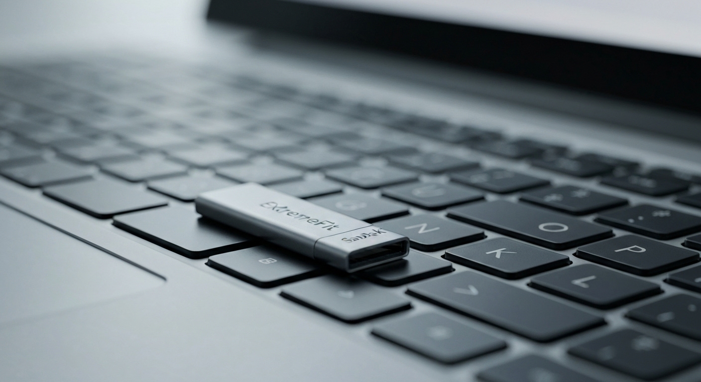 SanDisk's Tiny 1TB SSD is a Travel Workstation Essential - AI Generated Visualization