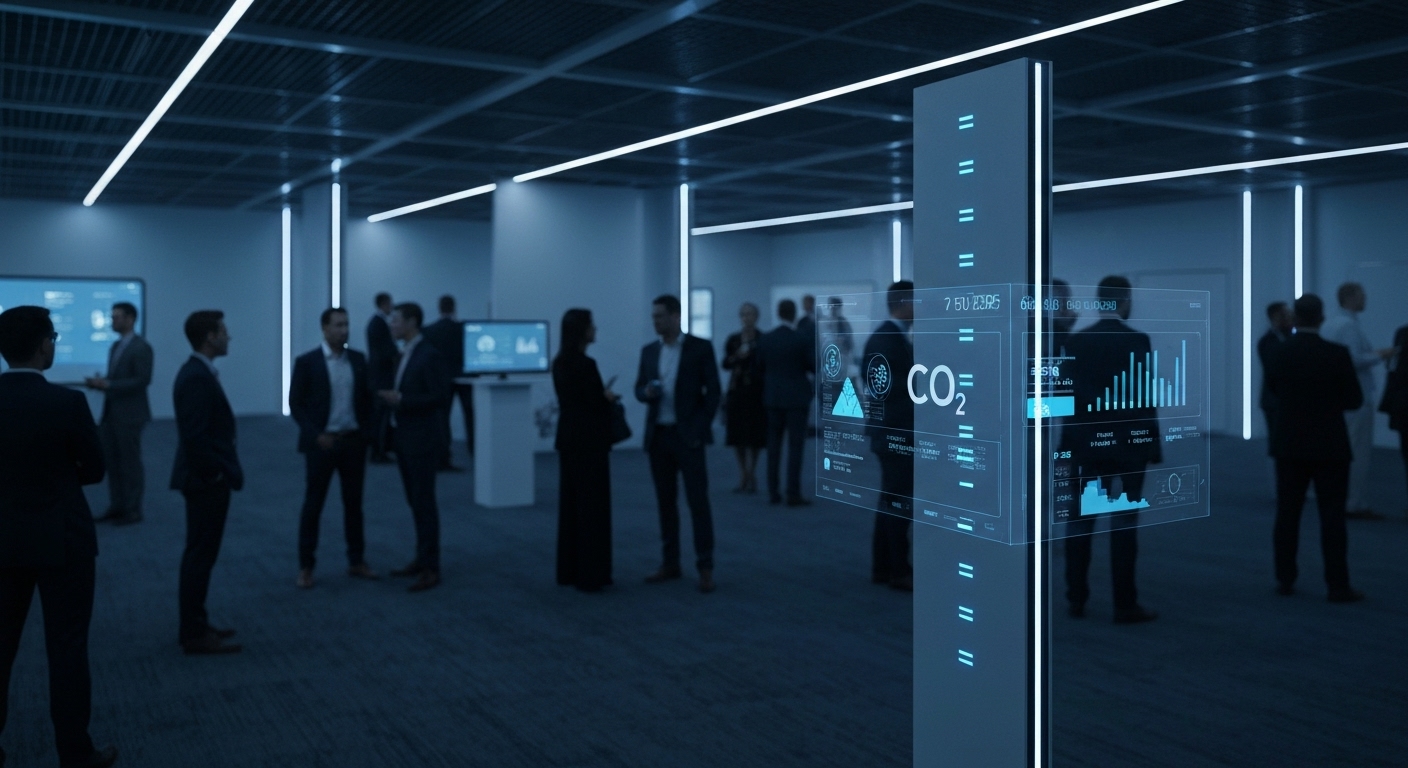 Hacker Conference Uses 'Anti-Virus' to Monitor Venue CO2 - AI Generated Visualization