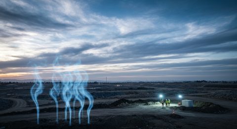 California Landfills Get New Methane Rules to Fight Fires - AI Generated Visualization