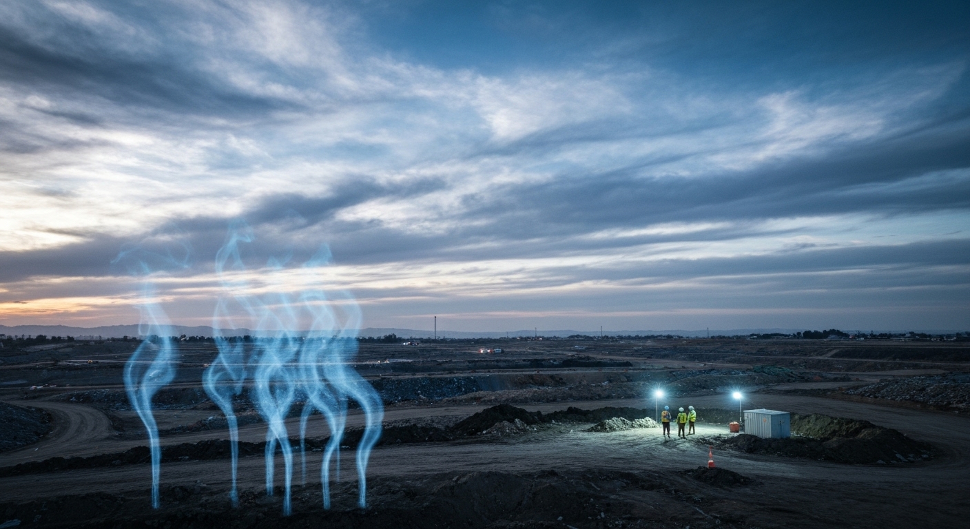 California Landfills Get New Methane Rules to Fight Fires - AI Generated Visualization