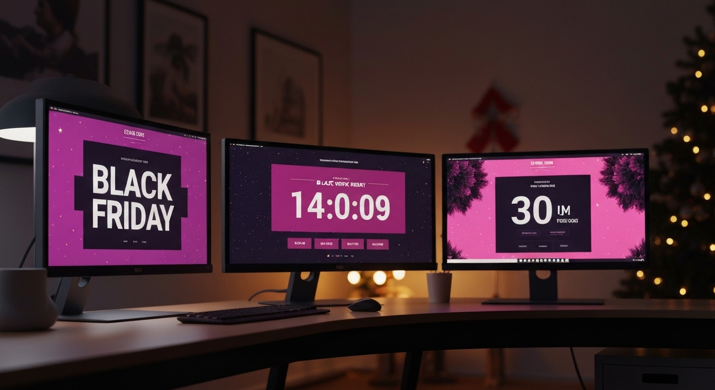 Black Friday Monitor Deals Arrive Early: Samsung, LG, Acer on Sale - AI Generated Visualization