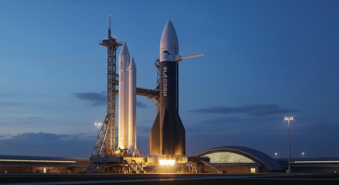 Blue Origin's New Glenn Rocket Gets a Power Upgrade - AI Generated Visualization