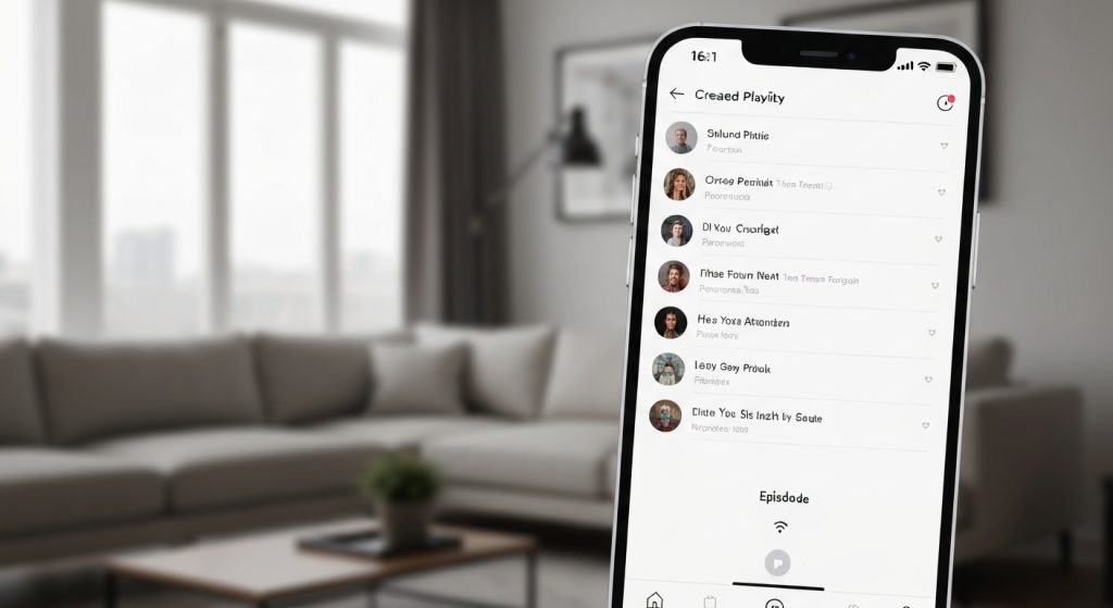 Pocket Casts Adds Playlists for Curated Listening - AI Generated Visualization