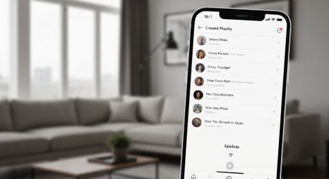 Pocket Casts Adds Playlists for Curated Listening - AI Generated Visualization