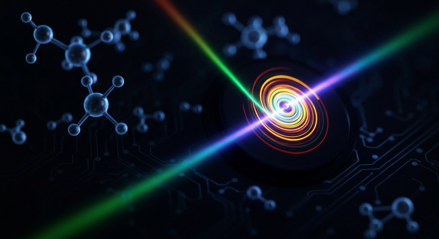 OLEDs Get a Twist: New Tech Electrically Controls Light's Handedness - AI Generated Visualization