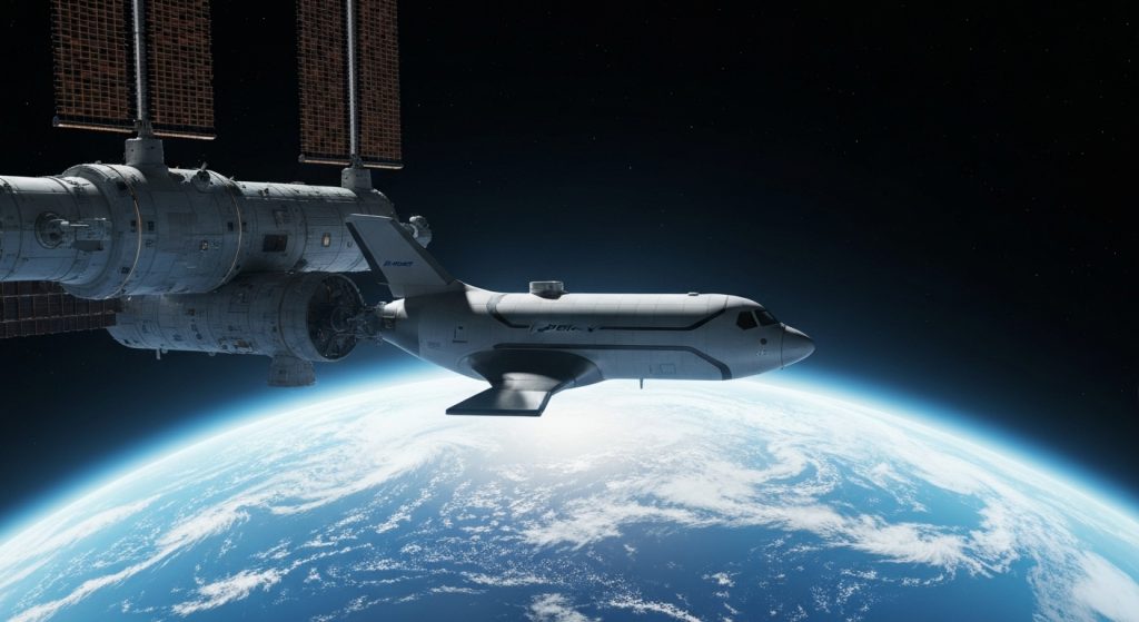 Starliner Grounded for Humans: Boeing's Next Flight is Cargo-Only - AI Generated Visualization