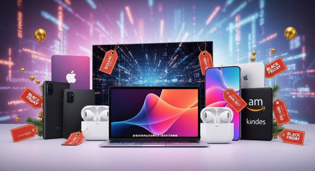 Black Friday Blowout: Record Deals on AirPods, MacBooks, TVs - AI Generated Visualization