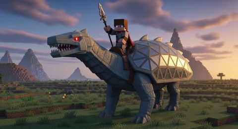 Minecraft's 'Mounts of Mayhem' Arrives December 9th - AI Generated Visualization