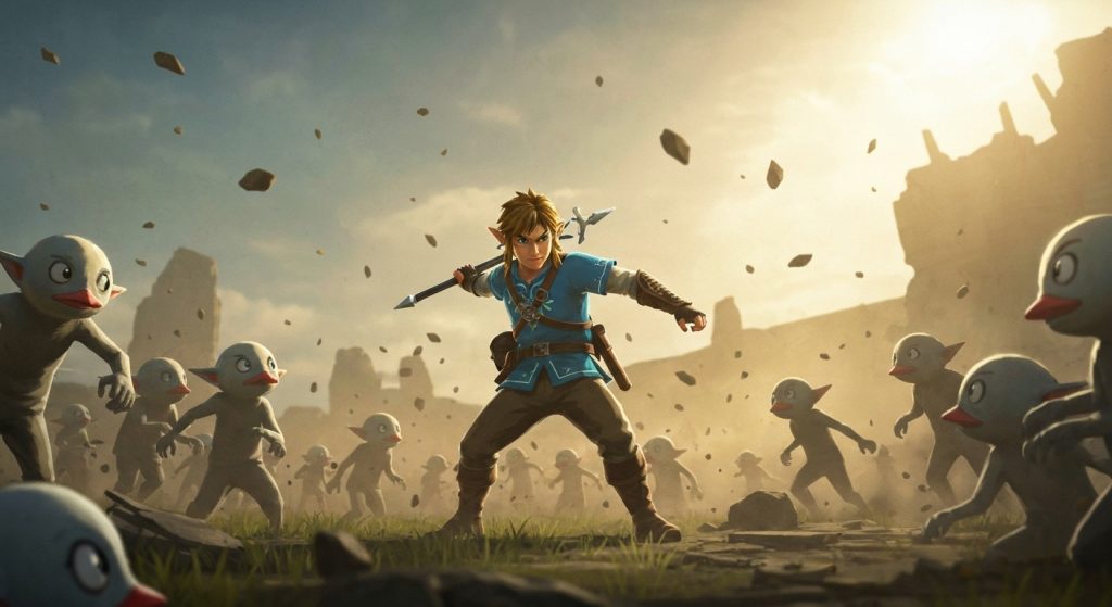 Hyrule Warriors: Age of Calamity Patch 1.0.2 Deploys Fixes - AI Generated Visualization