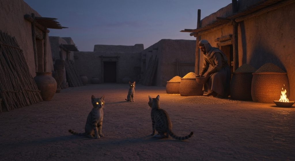 Cat Domestication Timeline Rewritten by New Genetic Clues - AI Generated Visualization