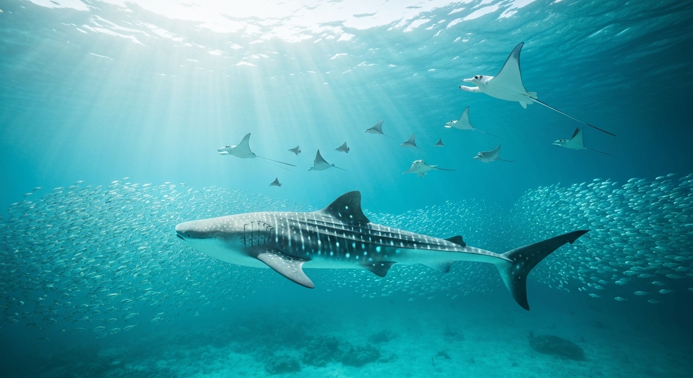 Shark & Ray Species Gain Critical Protections: A Win for Marine Life - AI Generated Visualization
