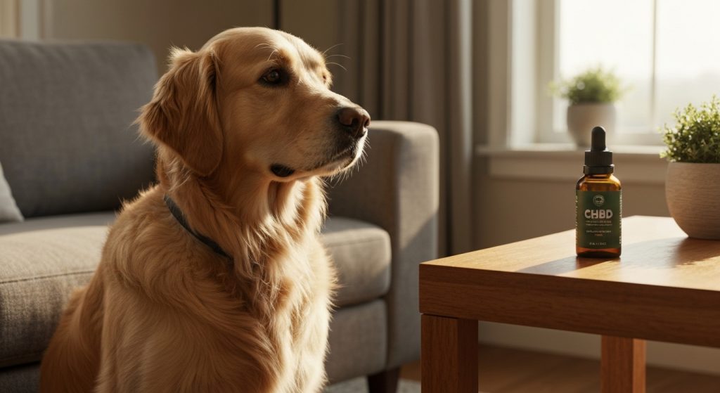 CBD for Dogs: New Study Suggests Calming Benefits for Aggression - AI Generated Visualization