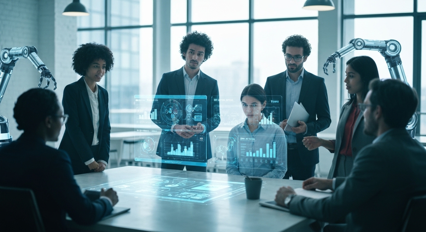 AI Won't Replace Humans: New Report Details Essential Future Skills - AI Generated Visualization