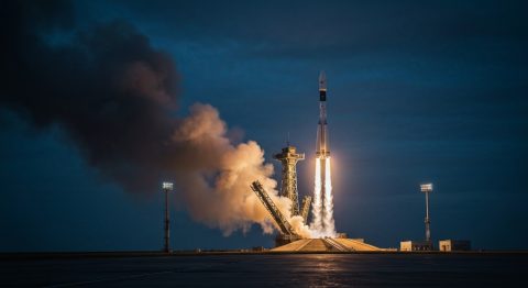 Soyuz Launch Damages Russian Cosmodrome with US Astronauts Aboard - AI Generated Visualization