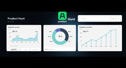 Product Huntr: New Platform Analyzes Product Hunt Data - AI Generated Visualization