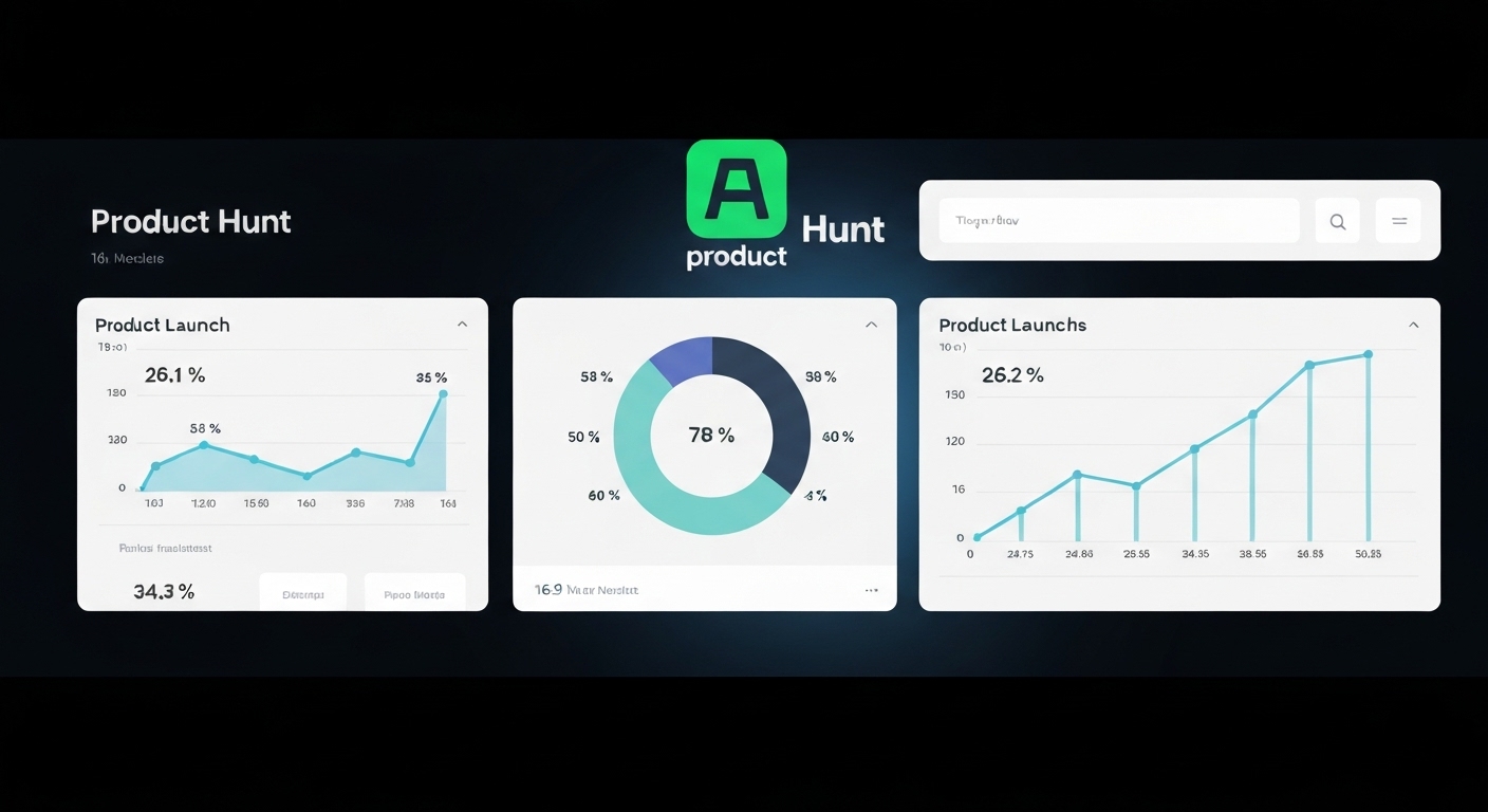 Product Huntr: New Platform Analyzes Product Hunt Data - AI Generated Visualization