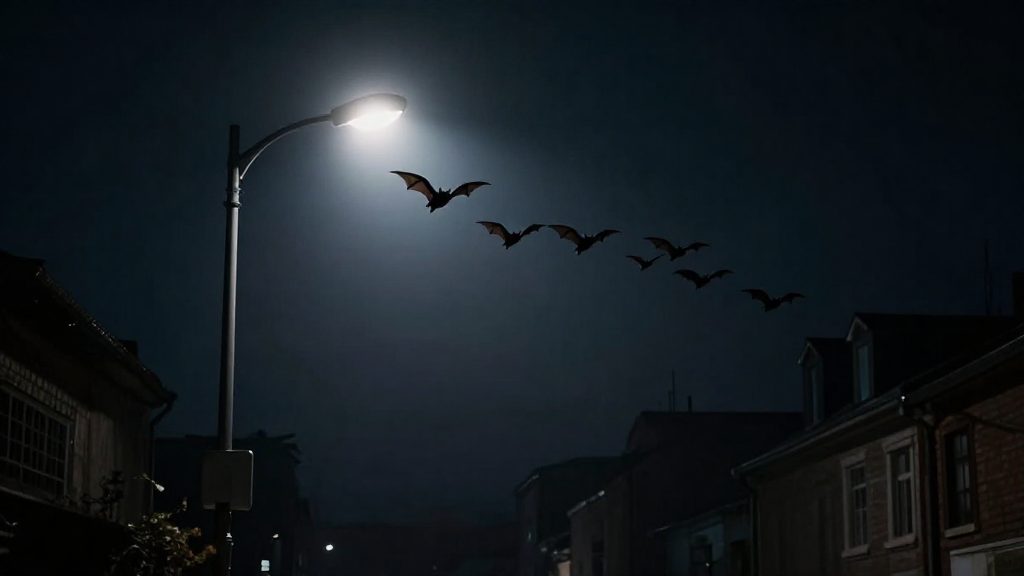 Urban Bats Dodge Streetlights on Crucial Nighttime Journeys