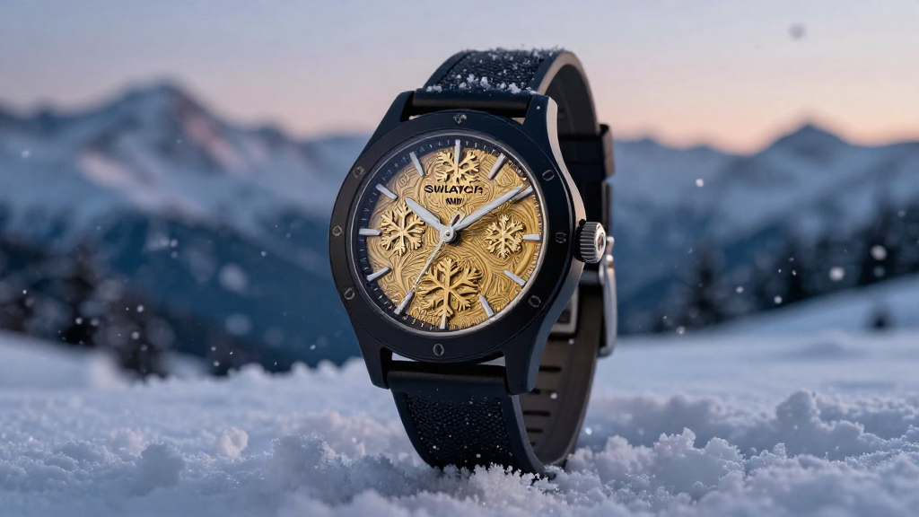 Swatch's "Cold Moon" MoonSwatch: Unique Gold Snowflakes, But With a Snowy Catch